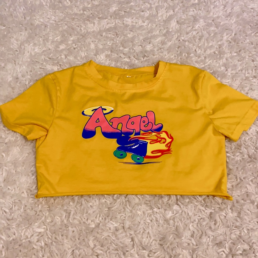 Cropped yellow shirt